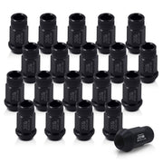 JDM Sport M12 X 1.25 Aluminum Open Lug Nuts Black (20 Piece) - Parts Agent