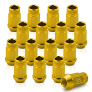 JDM Sport M12 X 1.25 Aluminum Open Lug Nuts Gold (16 Piece) - Parts Agent