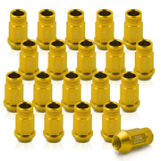JDM Sport M12 X 1.25 Aluminum Open Lug Nuts Gold (20 Piece) - Parts Agent