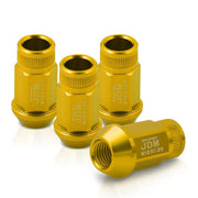 JDM Sport M12 X 1.25 Aluminum Open Lug Nuts Gold (4 Piece) - Parts Agent