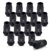 JDM Sport M12 X 1.25 Aluminum Open Lug Nuts Matte Black (16 Piece) - Parts Agent
