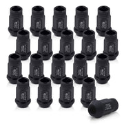 JDM Sport M12 X 1.25 Aluminum Open Lug Nuts Matte Black (20 Piece) - Parts Agent