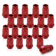 JDM Sport M12 X 1.25 Aluminum Open Lug Nuts Red (20 Piece) - Parts Agent