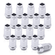 JDM Sport M12 X 1.25 Aluminum Open Lug Nuts Silver (16 Piece) - Parts Agent