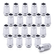 JDM Sport M12 X 1.25 Aluminum Open Lug Nuts Silver (20 Piece) - Parts Agent