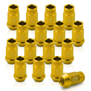 JDM Sport M12 X 1.5 Aluminum Open Lug Nuts Gold (16 Piece) - Parts Agent