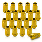 JDM Sport M12 X 1.5 Aluminum Open Lug Nuts Gold (20 Piece) - Parts Agent