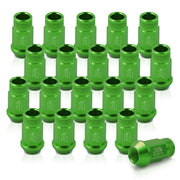 JDM Sport M12 X 1.5 Aluminum Open Lug Nuts Green (20 Piece) - Parts Agent