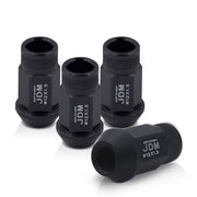 JDM Sport M12 X 1.5 Aluminum Open Lug Nuts Matte Black (4 Piece) - Parts Agent