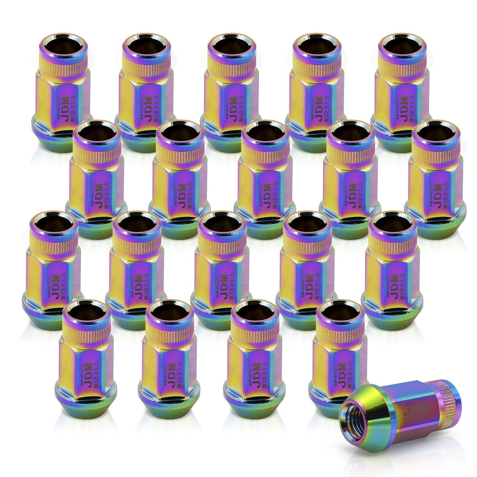 JDM Sport M12 X 1.5 Aluminum Open Lug Nuts Multi Color (20 Piece) - Parts Agent