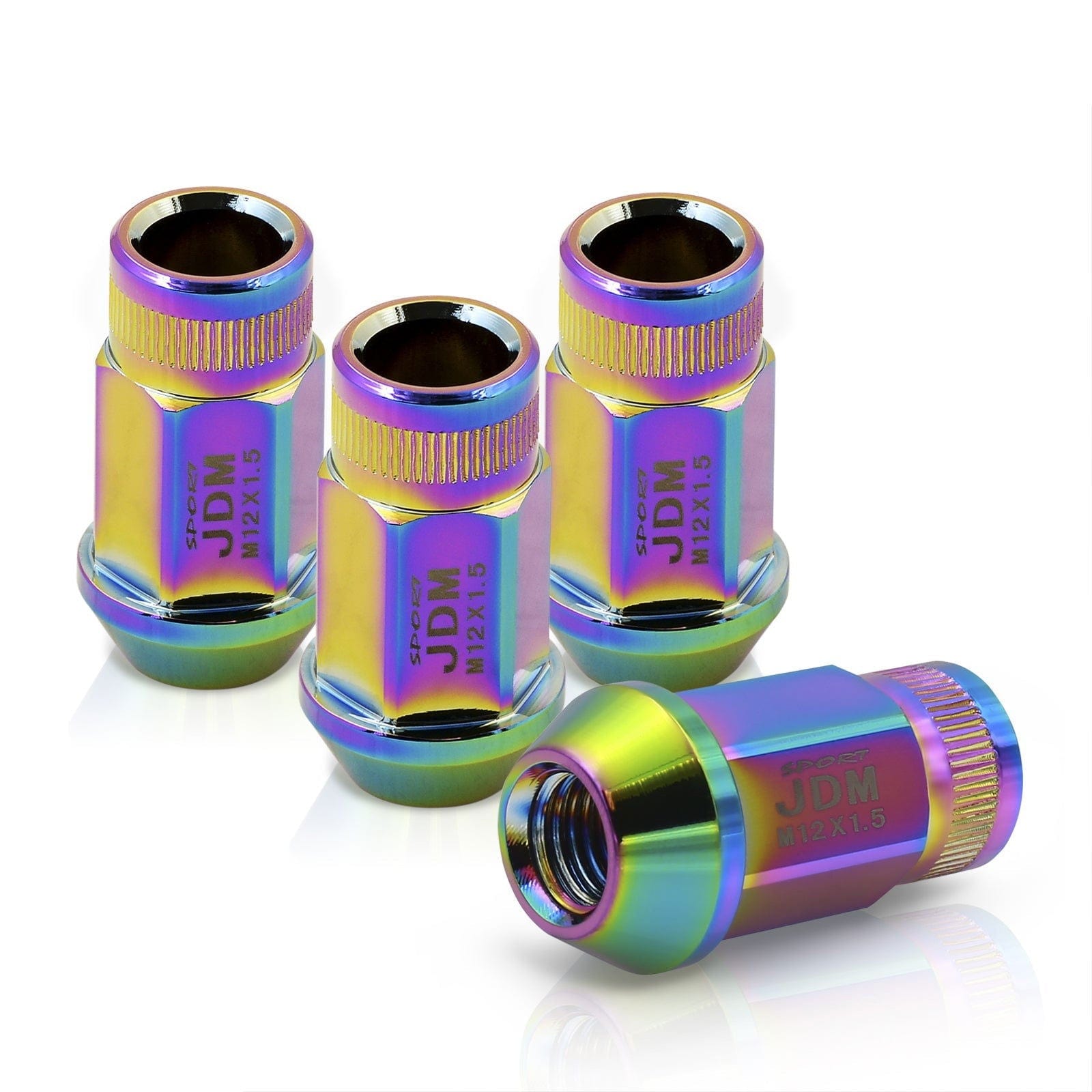 JDM Sport M12 X 1.5 Aluminum Open Lug Nuts Multi Color (4 Piece) - Parts Agent