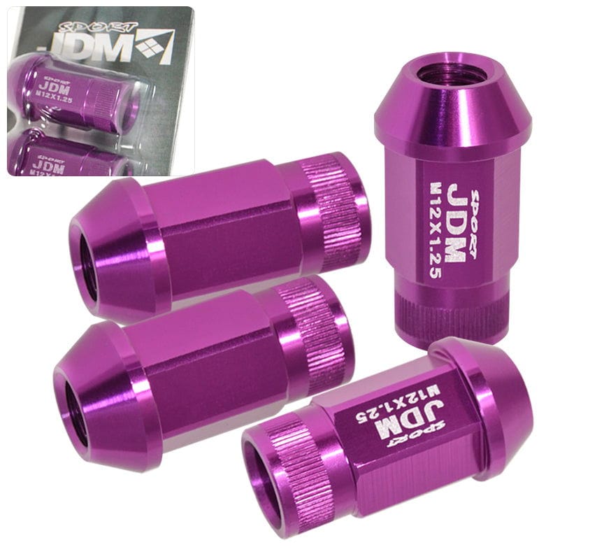 JDM Sport Universal 12 x 1.25 Lug Nuts Purple (4 Pieces) - Parts Agent