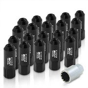 JDM Sport Universal 12 x 1.50 Extended Locking Lug Nuts Black (20 Pieces) - 4 Pieces Locking Type Lug + Key - Parts Agent