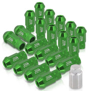 JDM Sport Universal 12 x 1.50 Lug Nuts Green (20 Pieces) - Parts Agent