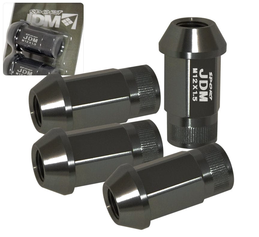 JDM Sport Universal 12 x 1.50 Lug Nuts Gunmetal (4 Pieces) - Parts Agent