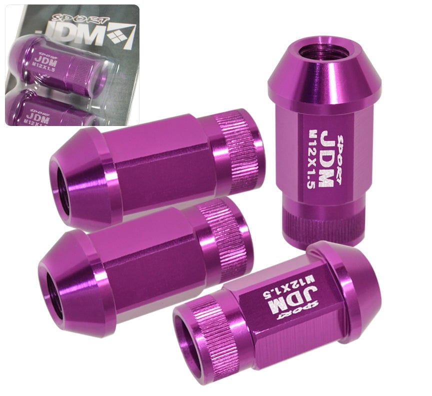JDM Sport Universal 12 x 1.50 Lug Nuts Purple (4 Pieces) - Parts Agent