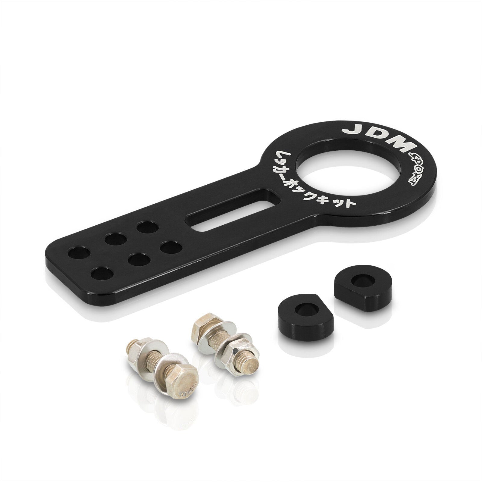 JDM Sport Universal Front Tow Hook Kit Gen 1 Black - Parts Agent