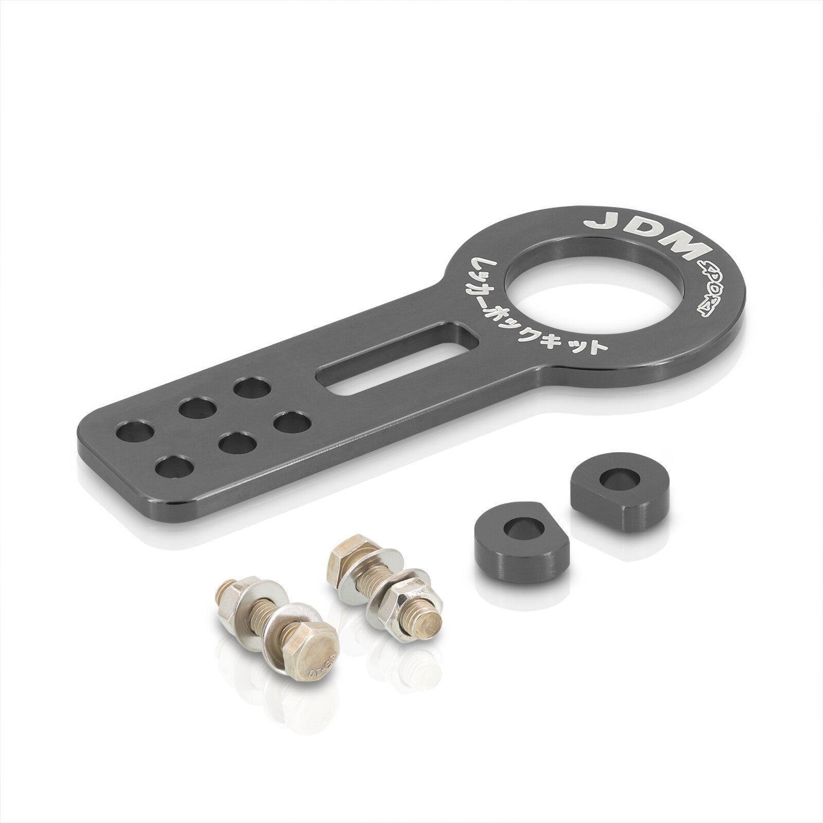 JDM Sport Universal Front Tow Hook Kit Gen 1 Gunmetal - Parts Agent