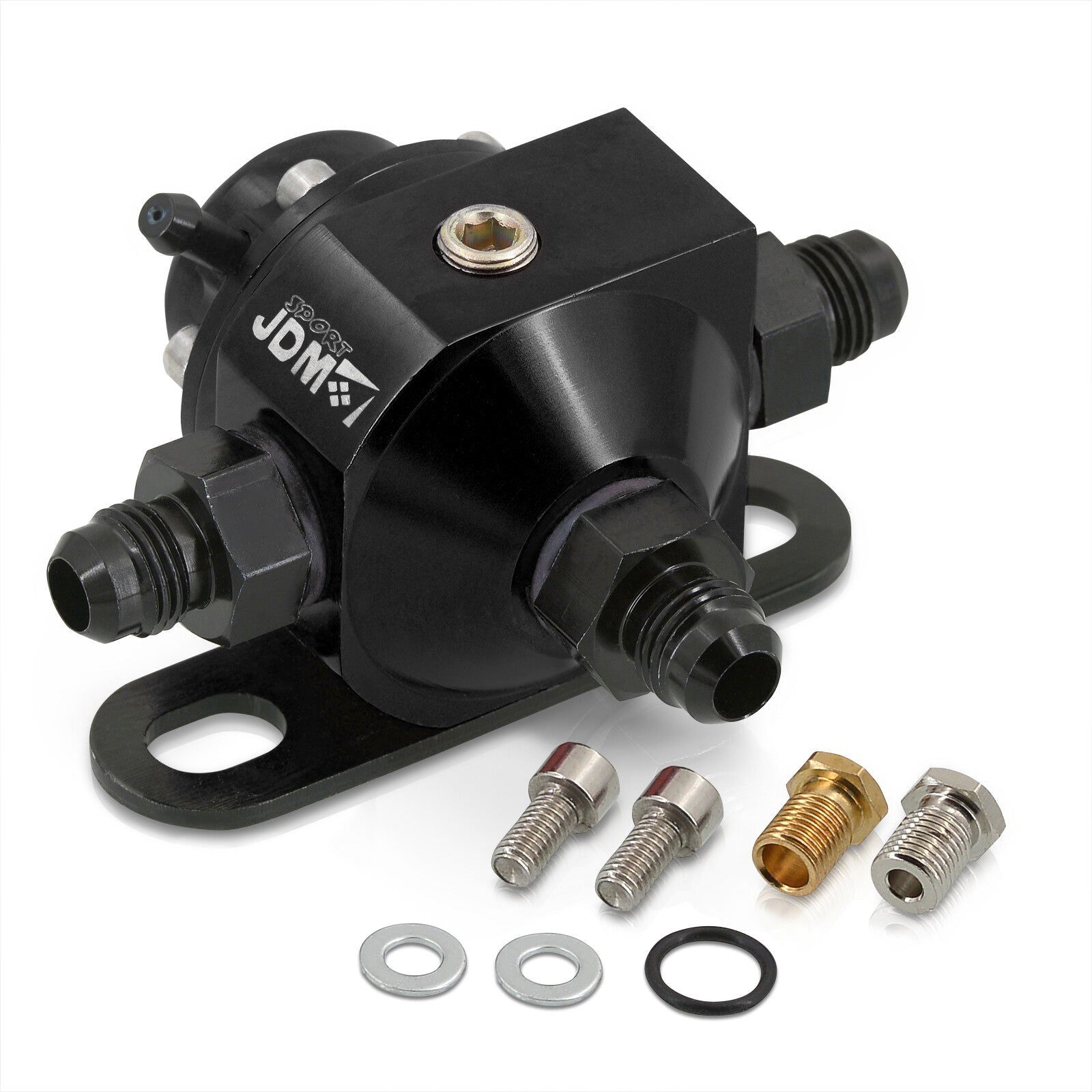 JDM Sport Universal Fuel Pressure Regulator Black - Parts Agent