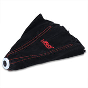JDM Sport Universal Shift Boot Black Suede with Red Stitching - Parts Agent