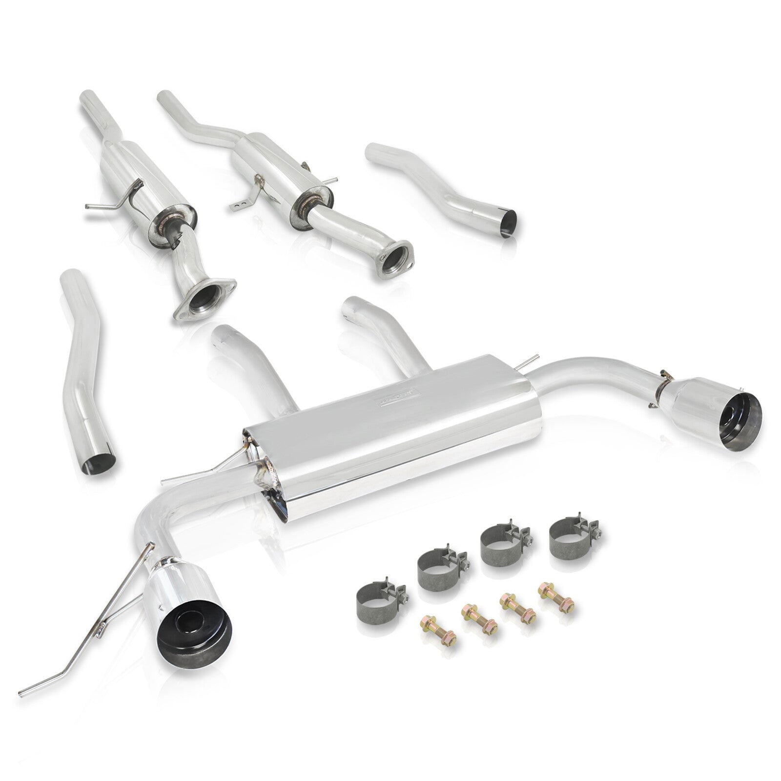 Jeep Grand Cherokee 5.7L V8 2011-2021 Dual Tip Stainless Steel Catback Exhaust System (Piping: 2.5" / 65mm | Tip: 4.0") - Parts Agent