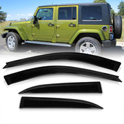 Jeep Wrangler JK 2007-2017 4 Door Tape On Window Visors - Parts Agent