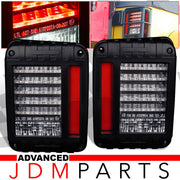 Jeep Wrangler JK 2007-2018 LED Tail Lights Black Housing Clear Len - Parts Agent