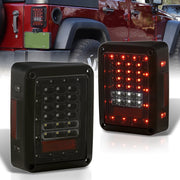 Jeep Wrangler JK 2007-2018 LED Tail Lights Black Housing Clear Len - Parts Agent