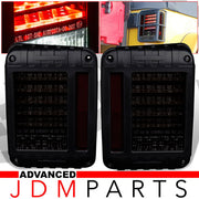 Jeep Wrangler JK 2007-2018 LED Tail Lights Chrome Housing Smoke Len - Parts Agent
