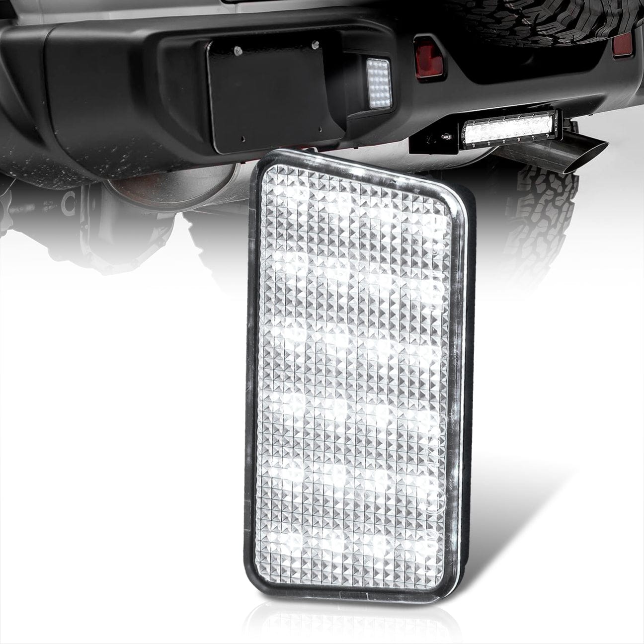 Jeep Wrangler JL 2018-2024 White SMD LED License Plate Lights Clear Len - Parts Agent