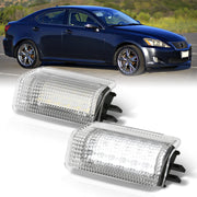 Lexus ES350 IS250 IS350 LS460 RX350 2-Piece Left & Right Interior White SMD LED Door Courtesy Lights Clear Len - Parts Agent