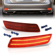 Lexus GS200t GS350 GS450h GSF 2013-2020 / ES300h ES350 2013-2018 Rear Red LED Reflector Lights Red Len - Parts Agent