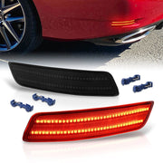 Lexus GS200t GS350 GS450h GSF 2013-2020 / ES300h ES350 2013-2018 Rear Red LED Reflector Lights Smoke Len - Parts Agent