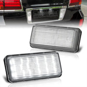 Lexus GX470 2003-2009 / LX470 1998-2007 / LX570 2008-2011 / Toyota Land Cruiser 1998-2021 White SMD LED License Plate Lights Clear Len - Parts Agent