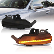 Lexus IS200 IS250 IS300 IS350 2014-2020 / CT200H 2014-2017 / LS460 LS600 2013-2017 Front Amber Sequential LED Side Mirror Signal Marker Lights Clear Len - Parts Agent