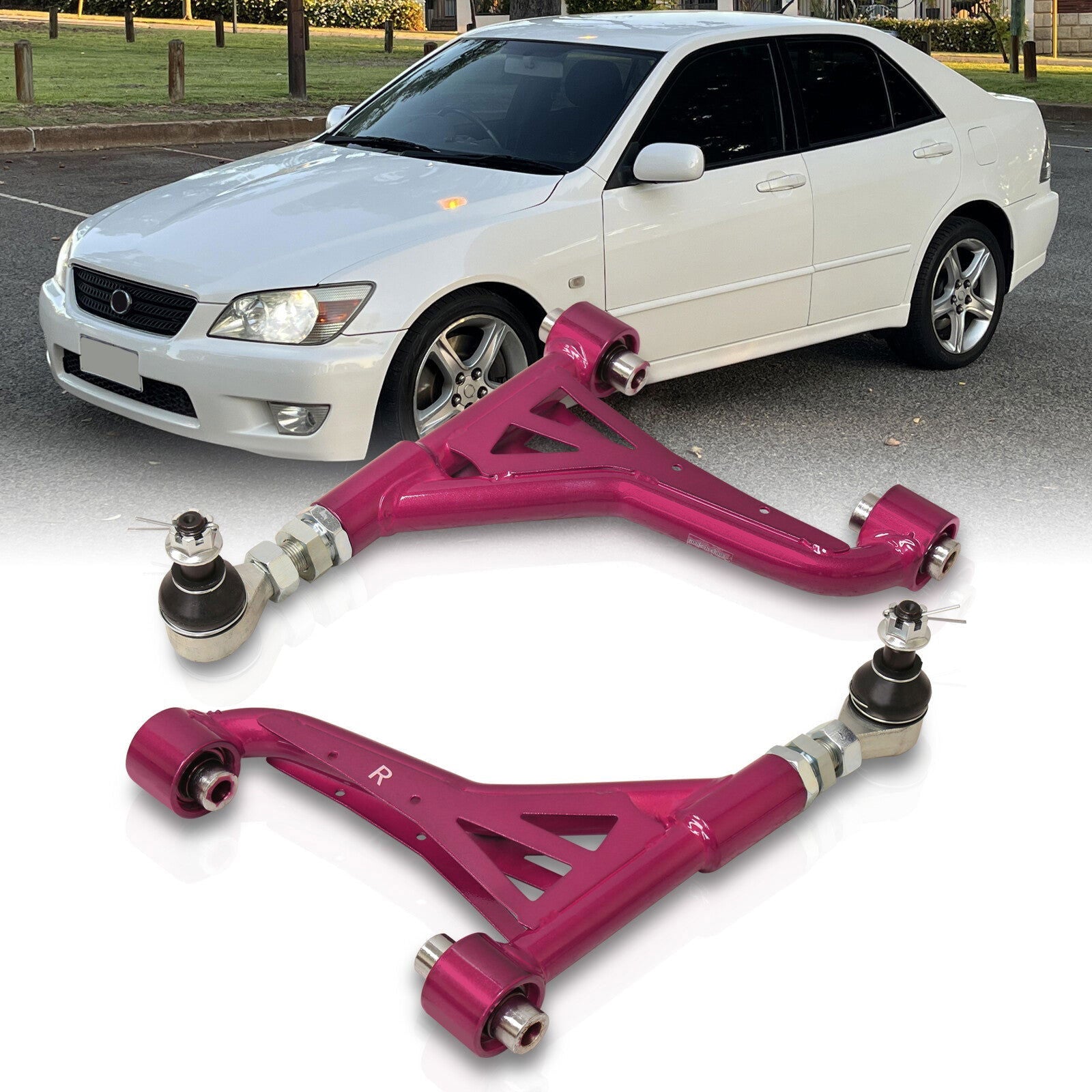Lexus IS300 2001-2005 / GS300 GS400 GS430 1998-2005 Tubular Rear Upper Control Arms Camber Kit Purple - Parts Agent
