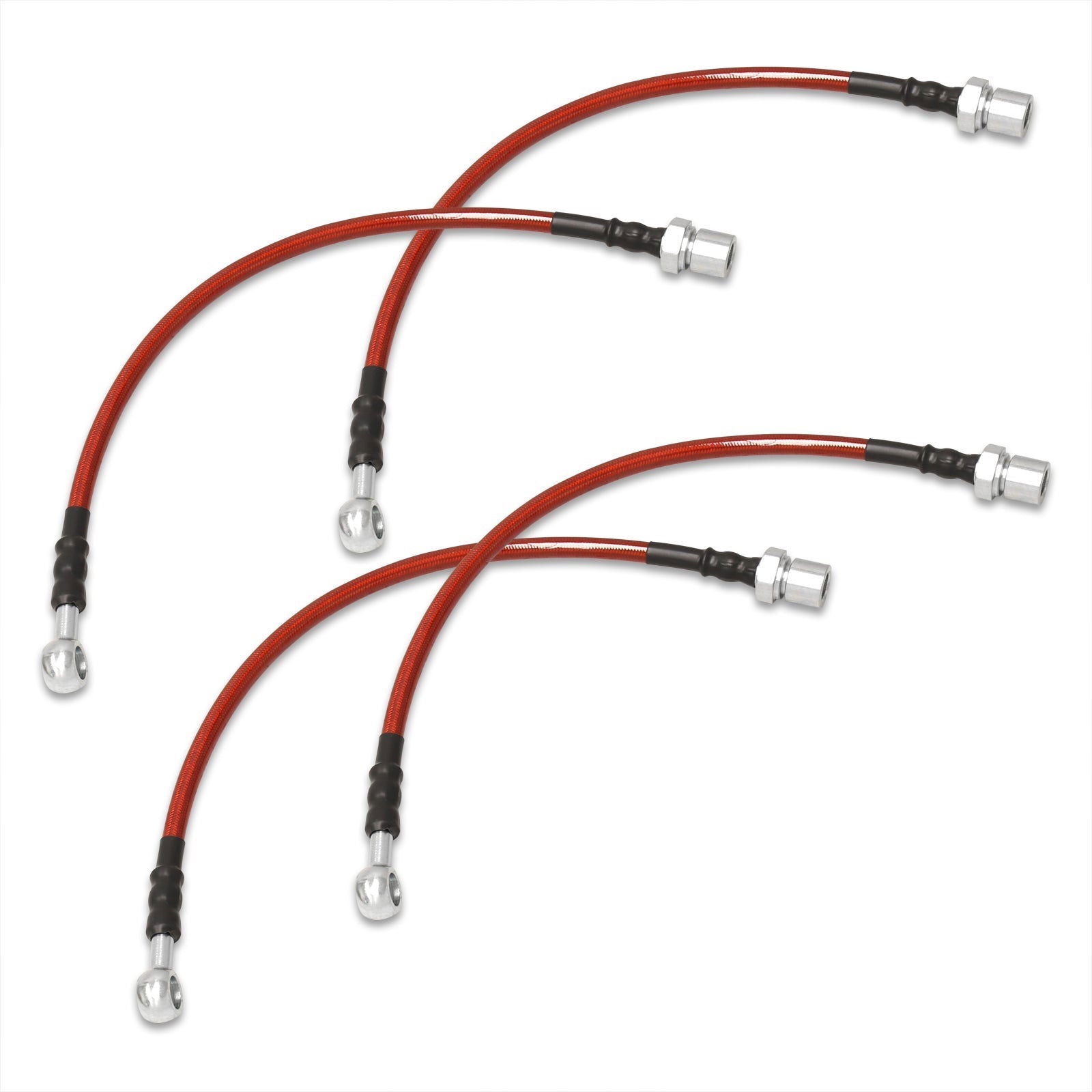 Lexus IS300 2001-2005 Stainless Steel Braided Oil Brake Lines Red - Parts Agent