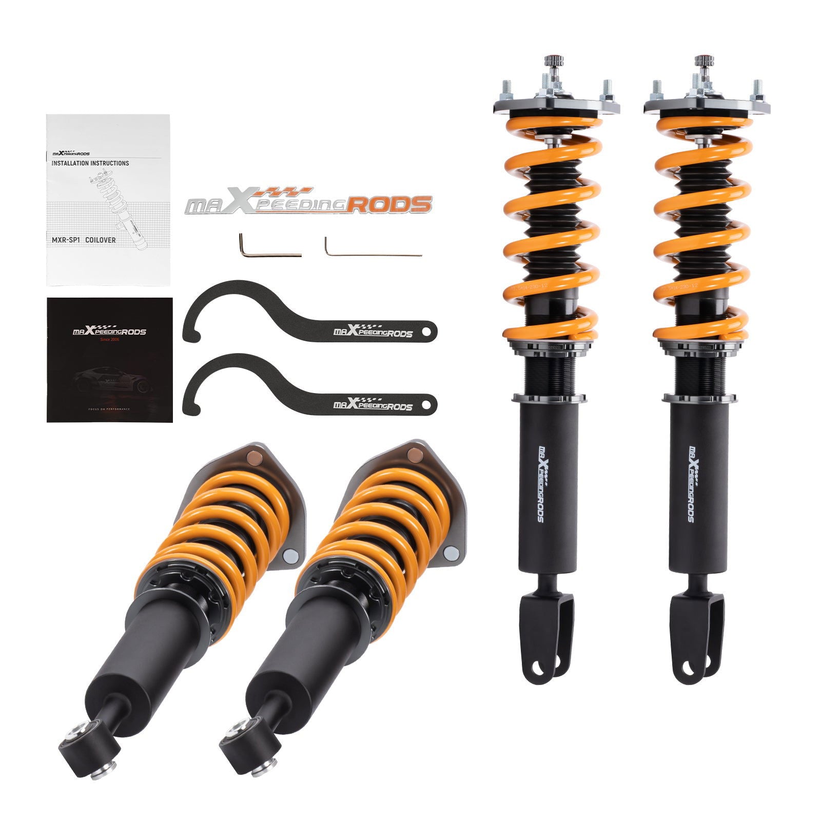 Lexus LS460 2007-2016 RWD Coilovers 24 Way Adjustable Struts Lowering Kit - Parts Agent