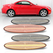Lexus SC430 2002-2010 4 Piece Front Amber & Rear Red LED Fender Side Marker Lights Clear Len - Parts Agent
