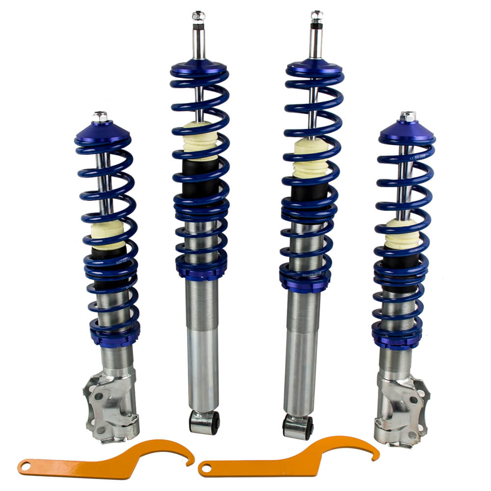Lowering Suspension Coilover Kit Volkswagen Golf Mk3 1991-2000 (1E)- Blue Struts - Parts Agent