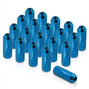 M12 x1.25mm Thread Open End Heavy Duty Steel Extended Lug Nuts Blue (20Piece) - Parts Agent