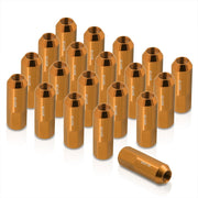 M12 x1.25mm Thread Open End Heavy Duty Steel Extended Lug Nuts Orange (20Piece) - Parts Agent