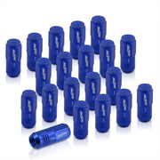 M12 x 1.25 Aluminum Closed Lug Nuts Blue (20 Piece) - Parts Agent