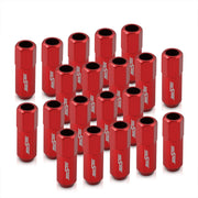 M12 x 1.25 Extended Aluminum Open Lug Nuts Red (20 Piece) - Parts Agent