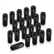 M12 x 1.5 Aluminum Closed Lug Nuts Black (20 Piece) - Parts Agent