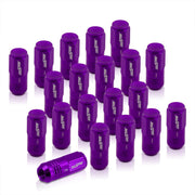 M12 x 1.5 Aluminum Closed Lug Nuts Purple (20 Piece) - Parts Agent