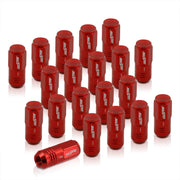 M12 x 1.5 Aluminum Closed Lug Nuts Red (20 Piece) - Parts Agent
