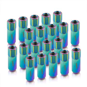 M12 x 1.5 Extended Aluminum Open Lug Nuts Neo Chrome (20 Piece) - Parts Agent