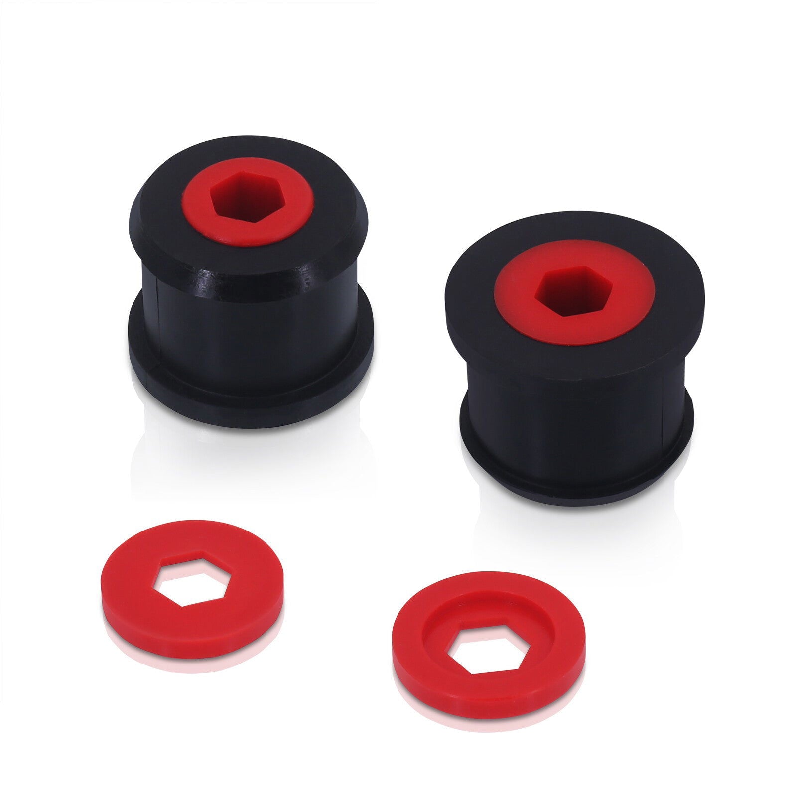 MINI Cooper 2002-2015 Front Lower (Rear Position) Polyurethane Wishbone Control Arm Bushing Black with Red Insert - Parts Agent