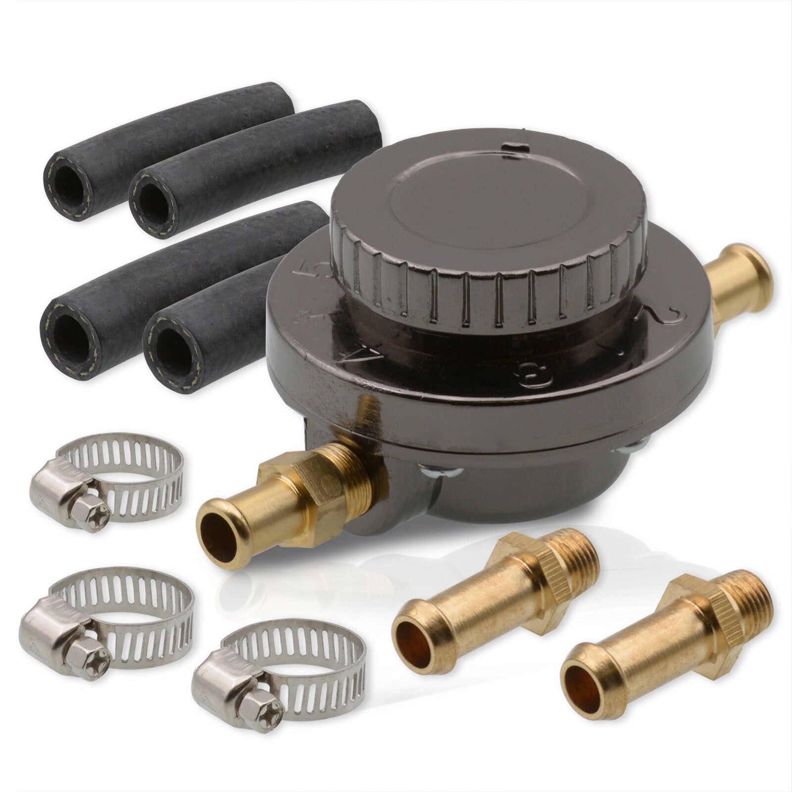 Manual Gunmetal Adjustable Fuel Pressure Regulator For Any Carburetor Engine - Parts Agent